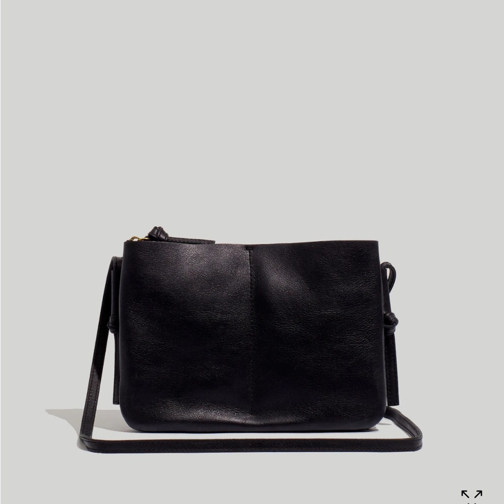 Black Leather Crossbody Bag madewell